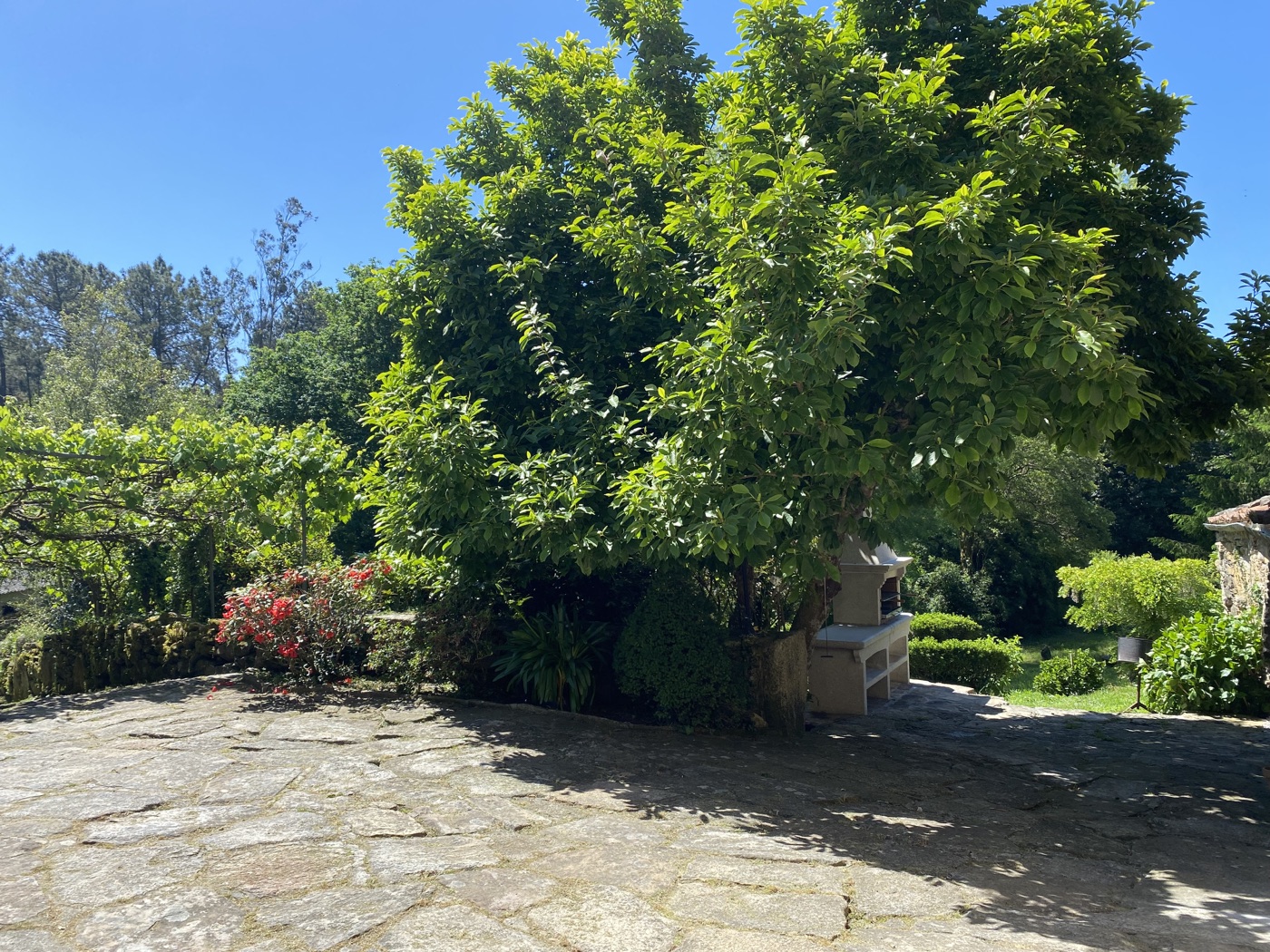 Vista exterior de la casa familiar gallega de alquiler íntegro